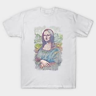 Mona Lisa Smile / La Gioconda / Leonardo Da Vinci / Abstract Fan Art T-Shirt